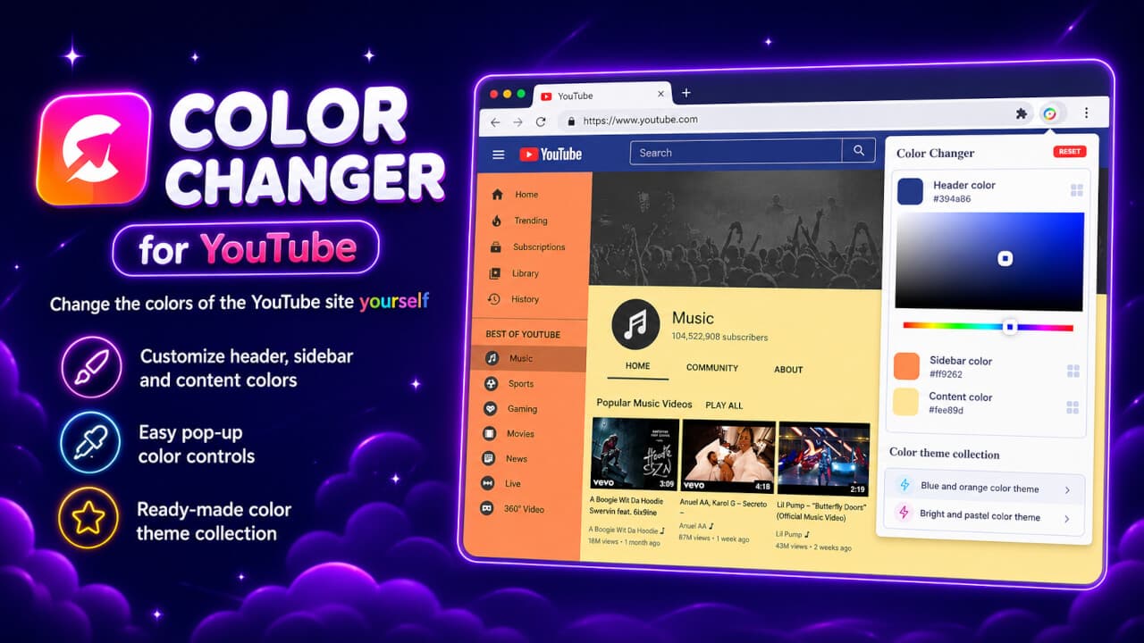 Temas y colores para YouTube