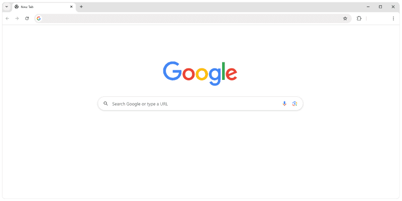 Ventana del navegador Google Chrome en el escritorio
